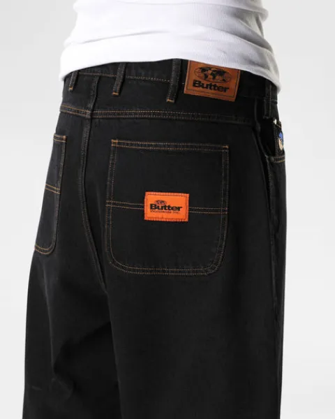 Denim Jeans|Pants-Butter Goods Santosuosso Denim Jeans, Washed Black