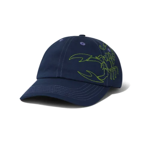 Hats|Beanies-Butter Goods Scorpion 6 Panel Cap, Navy