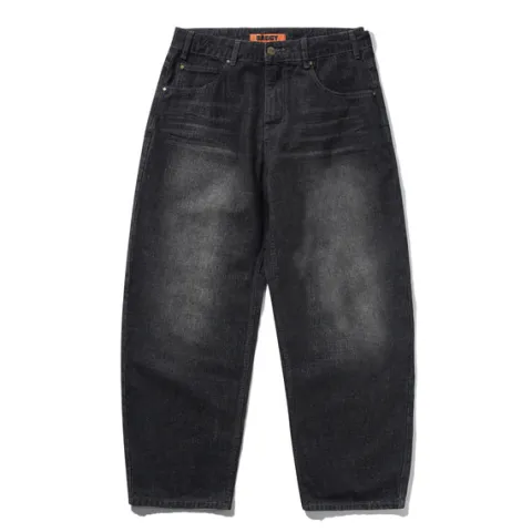 Denim Jeans|Pants-Butter Goods Scorpion Stitch Denim Jeans, Slub Black