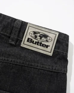 Denim Jeans|Pants-Butter Goods Scorpion Stitch Denim Jeans, Slub Black