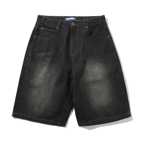 Denim Shorts|Shorts-Butter Goods Scorpion Stitch Denim Shorts, Slub Black