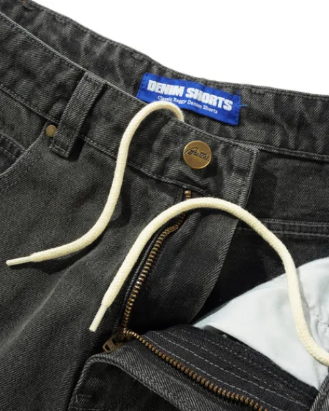 Denim Shorts|Shorts-Butter Goods Scorpion Stitch Denim Shorts, Slub Black