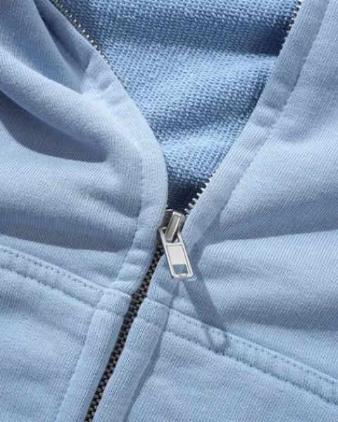 Zip-Thru Hoods|Pullover Hoods-Butter Goods crawing Zip-Thru Hood, Wahed Ocean