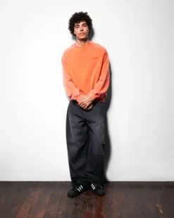 Zip-Thru Hoods|Pullover Hoods-Butter Goods crubbed Crewneck, Back