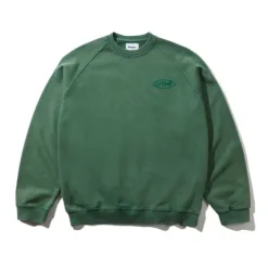 Zip-Thru Hoods|Pullover Hoods-Butter Goods crubbed Crewneck, Fern