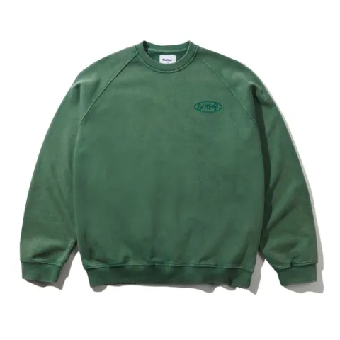Zip-Thru Hoods|Pullover Hoods-Butter Goods crubbed Crewneck, Fern