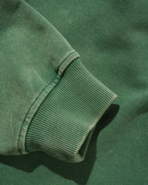 Zip-Thru Hoods|Pullover Hoods-Butter Goods crubbed Crewneck, Fern