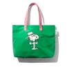 Bags-Butter Goods Shopper Tote, Green / Light Pink