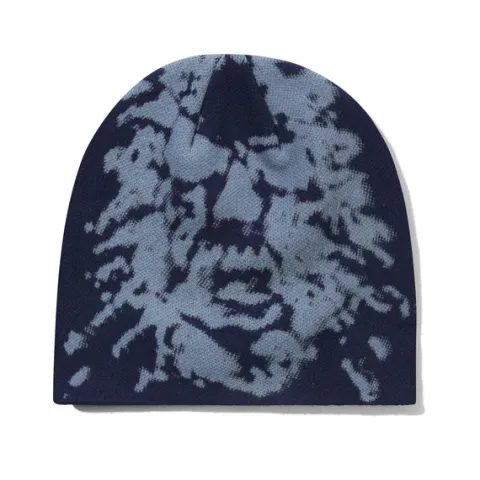 Hats|Beanies-Butter Goods Shout Skully Beanie, Navy