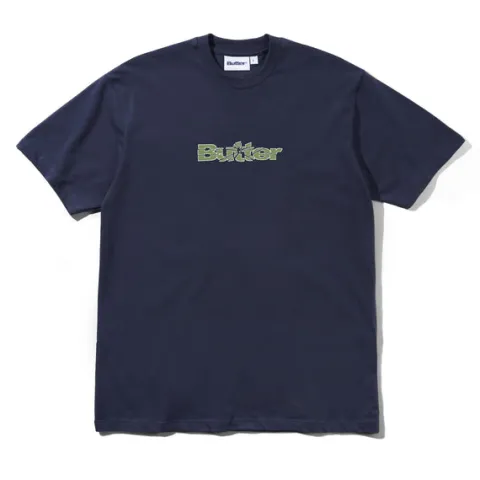 T-Shirts-Butter Goods ahed ogo Tee, Navy