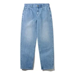 Denim Jeans|Pants-Butter Goods Straight Leg Denim Jeans, Distressed Indigo