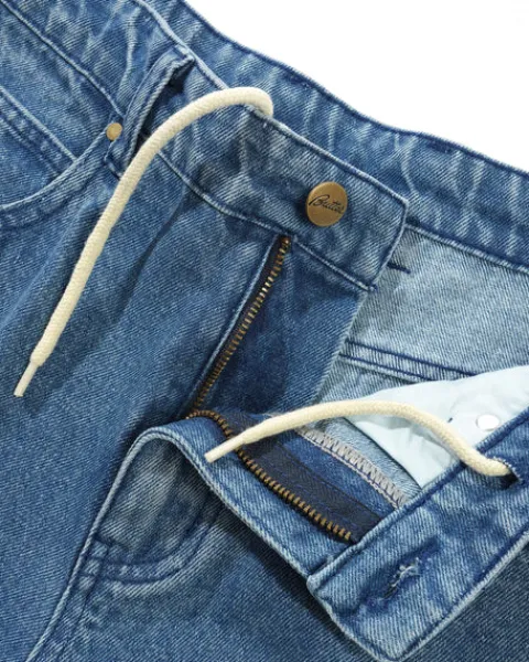Denim Jeans|Pants-Butter Goods Straight Leg Denim Jeans, Distressed Indigo