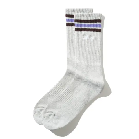 Accessories-Butter Goods Stripe Socks, Ash