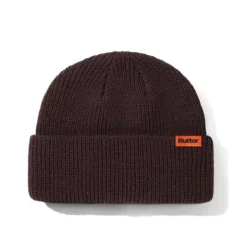 Hats|Beanies-Butter Goods Tall Wharfie Beanie, Brown