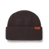 Hats|Beanies-Butter Goods Tall Wharfie Beanie, Chocolate