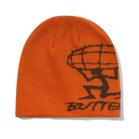 Hats|Beanies-Butter Goods Terrain Skully Beanie, Rust