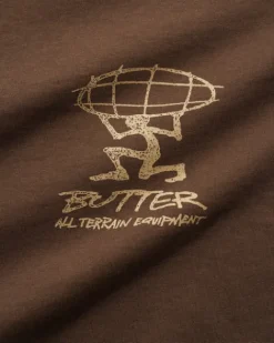 T-Shirts-Butter Goods Terrain Tee, Brown