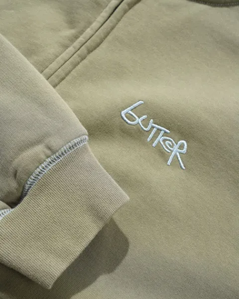 Zip-Thru Hoods|Pullover Hoods-Butter Goods Trai titch Zip-Thru Hood, Wahed Du Ary