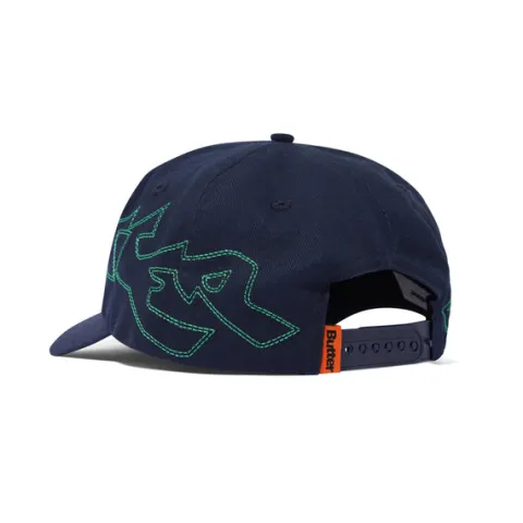 T-Shirts|Pullover Hoods-Butter Goods Trance 5 Panel Cap, Navy