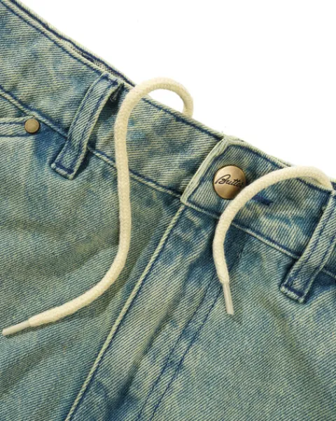 Denim Jeans|Pants-Butter Goods Trim Denim Jeans, Sunfade Blue