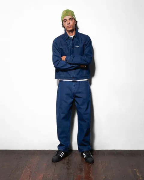 Jackets-Butter Goods Trucker Deni Jacket, Dark Bue