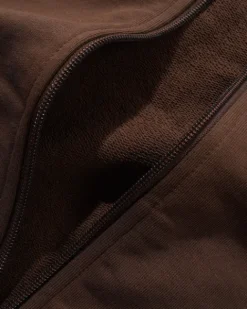 Jackets-Butter Goods Tunne Feece Track Jacket, Chocoate / Beige