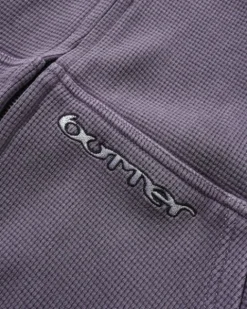 Zip-Thru Hoods|Pullover Hoods-Butter Goods Waffe Zip-Thru Hood, Urchin Overdye