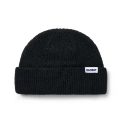 Hats|Beanies-Butter Goods Wharfie Beanie, Black