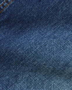 Denim Jeans|Pants-Butter Goods Wide Cut Denim Jeans, Dark Blue Slub