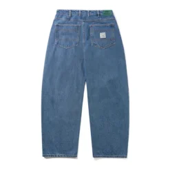 Denim Jeans|Pants-Butter Goods Wide Cut Denim Jeans, Mid Blue