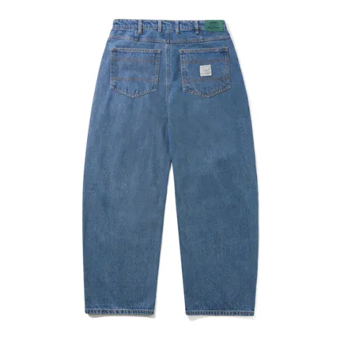 Denim Jeans|Pants-Butter Goods Wide Cut Denim Jeans, Mid Blue