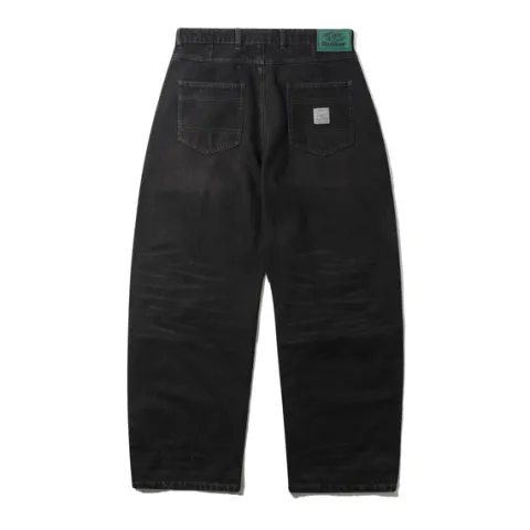 Denim Jeans|Pants-Butter Goods Wide Cut Denim Jeans, Tinted Black