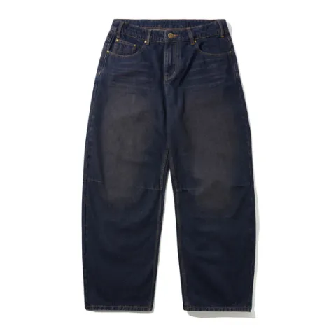 Denim Jeans|Pants-Butter Goods Wide Cut Denim Jeans, Tinted Dark Indigo