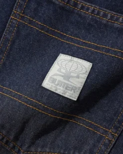 Denim Jeans|Pants-Butter Goods Wide Cut Denim Jeans, Tinted Dark Indigo