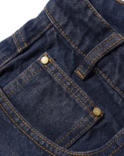 Denim Jeans|Pants-Butter Goods Wide Cut Denim Jeans, Tinted Dark Indigo