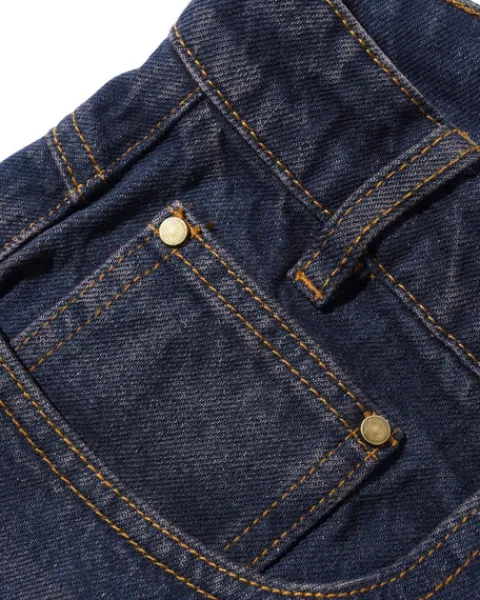 Denim Jeans|Pants-Butter Goods Wide Cut Denim Jeans, Tinted Dark Indigo