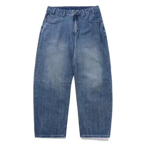Denim Jeans|Pants-Butter Goods Wide Cut Denim Jeans, Vertical Stripe