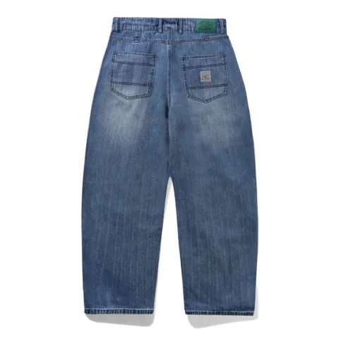 Denim Jeans|Pants-Butter Goods Wide Cut Denim Jeans, Vertical Stripe