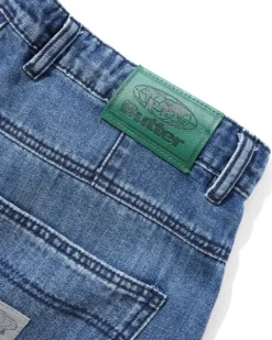 Denim Jeans|Pants-Butter Goods Wide Cut Denim Jeans, Vertical Stripe