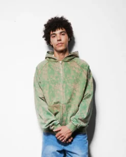 Zip-Thru Hoods|Pullover Hoods-Butter Goods Wood Cao Zip-Thru Hood, Wahed Burgundy