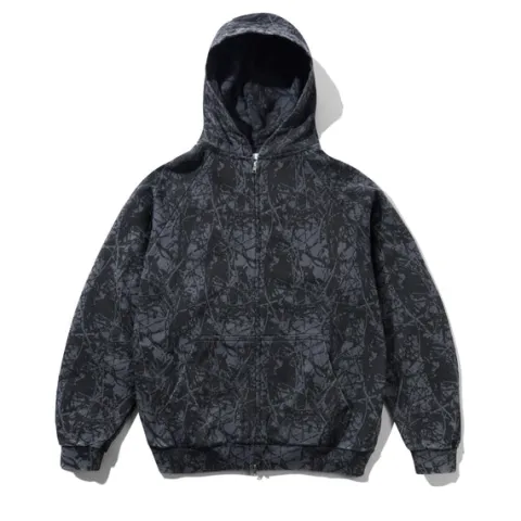 Zip-Thru Hoods|Pullover Hoods-Butter Goods Wood Cao Zip-Thru Hood, Wahed Back