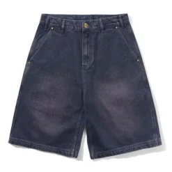 Denim Shorts|Shorts-Butter Goods Work Shorts, Distressed Tinted Indigo